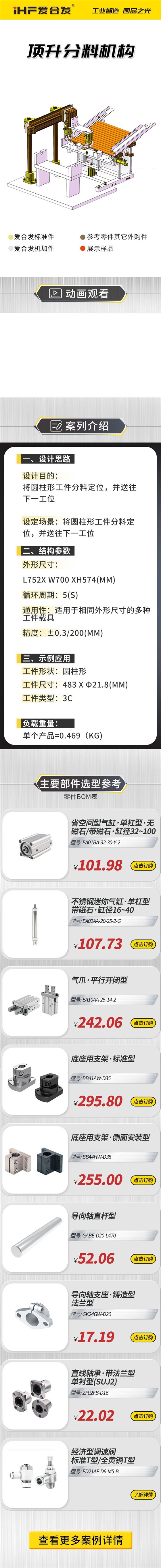 愛合發(fā)：案例介紹，頂升分料機(jī)構(gòu)！